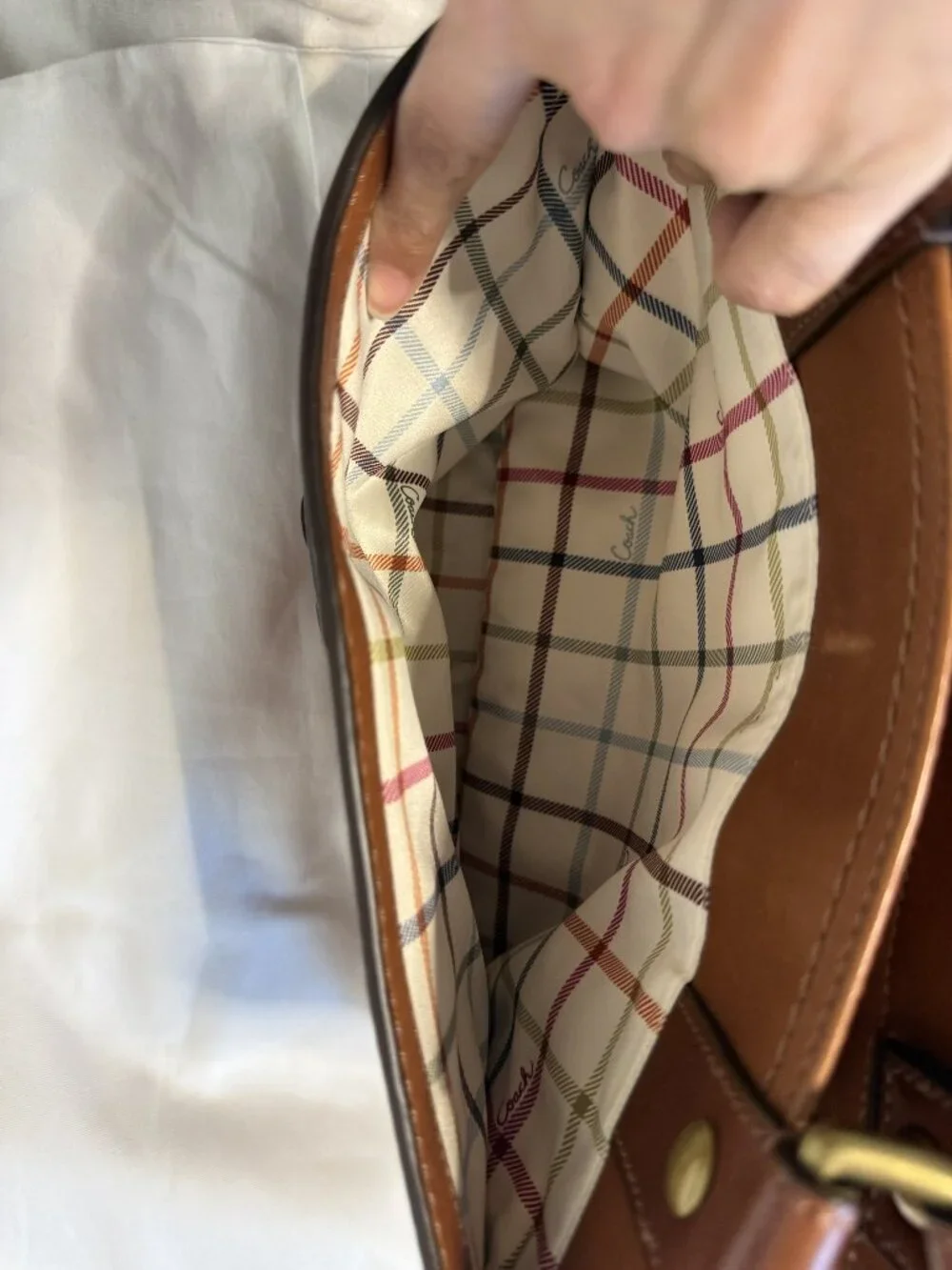 Coach tan leather